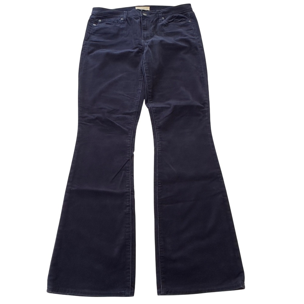 Gap 1969 Baby Boot Corduroy Pants Navy Blue Mid Rise Flare Size 30R‎